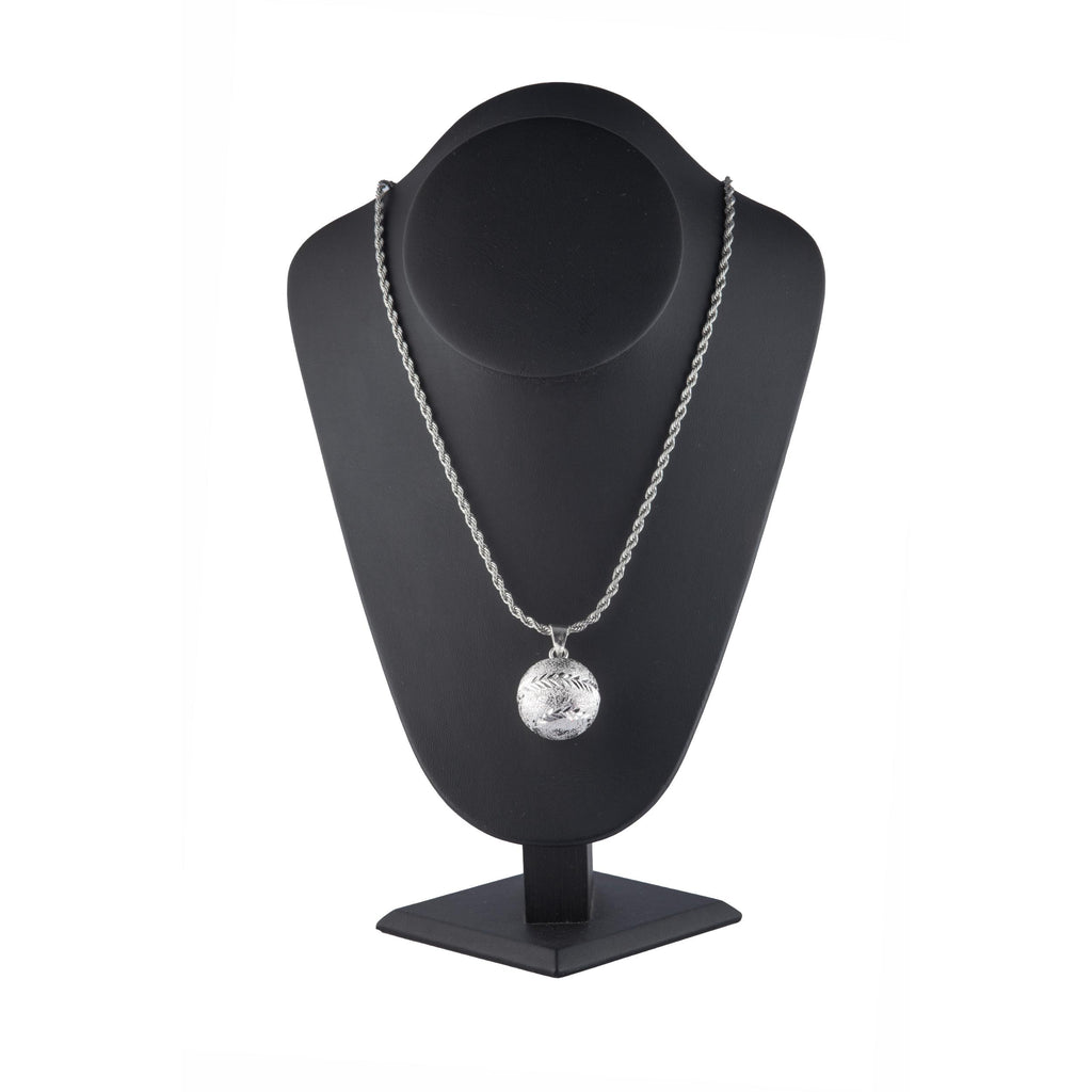 Collar Llamador de Ángeles en Baño de Plata con Cadena de Acero Inoxidable