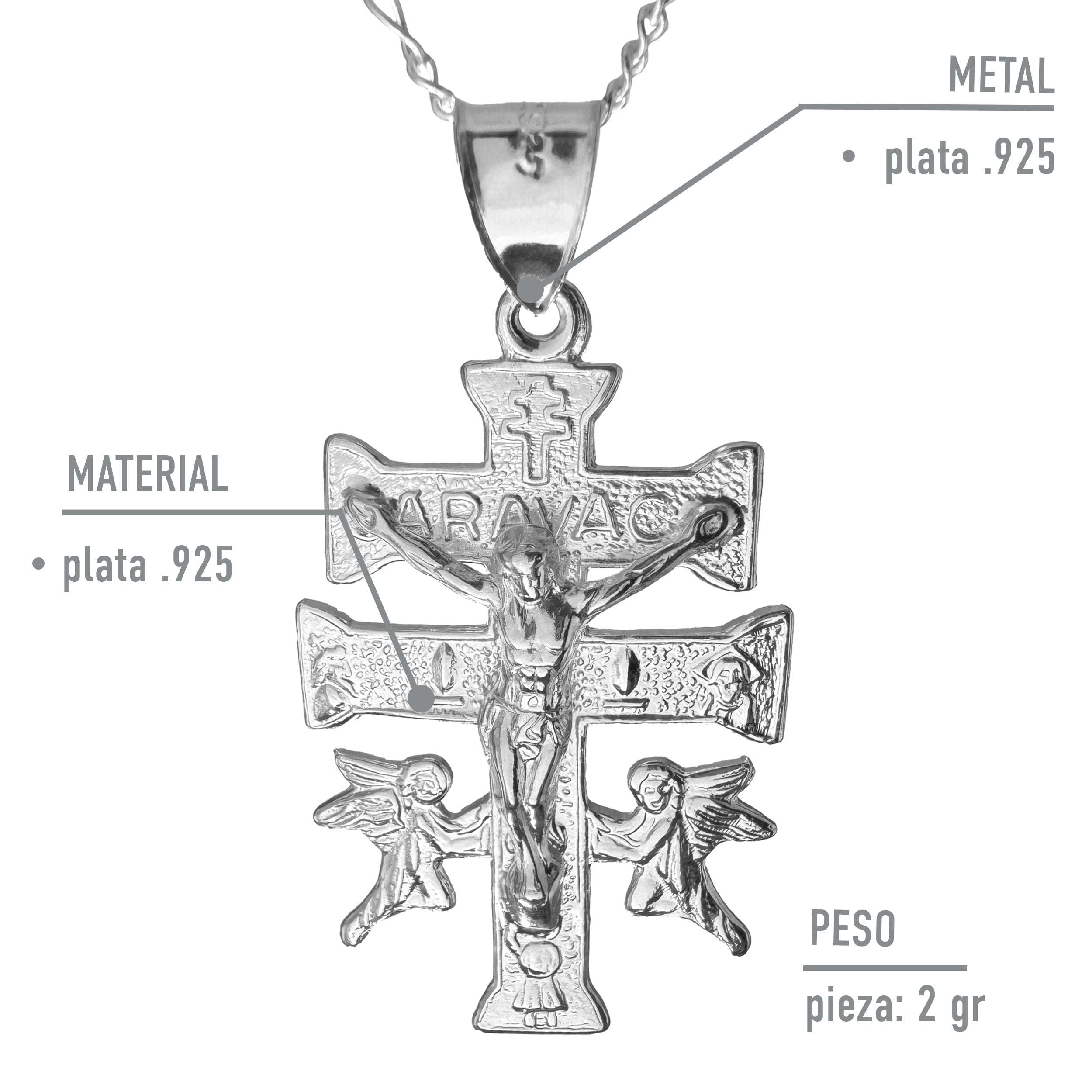 Cruz de Caravaca en Plata 925
