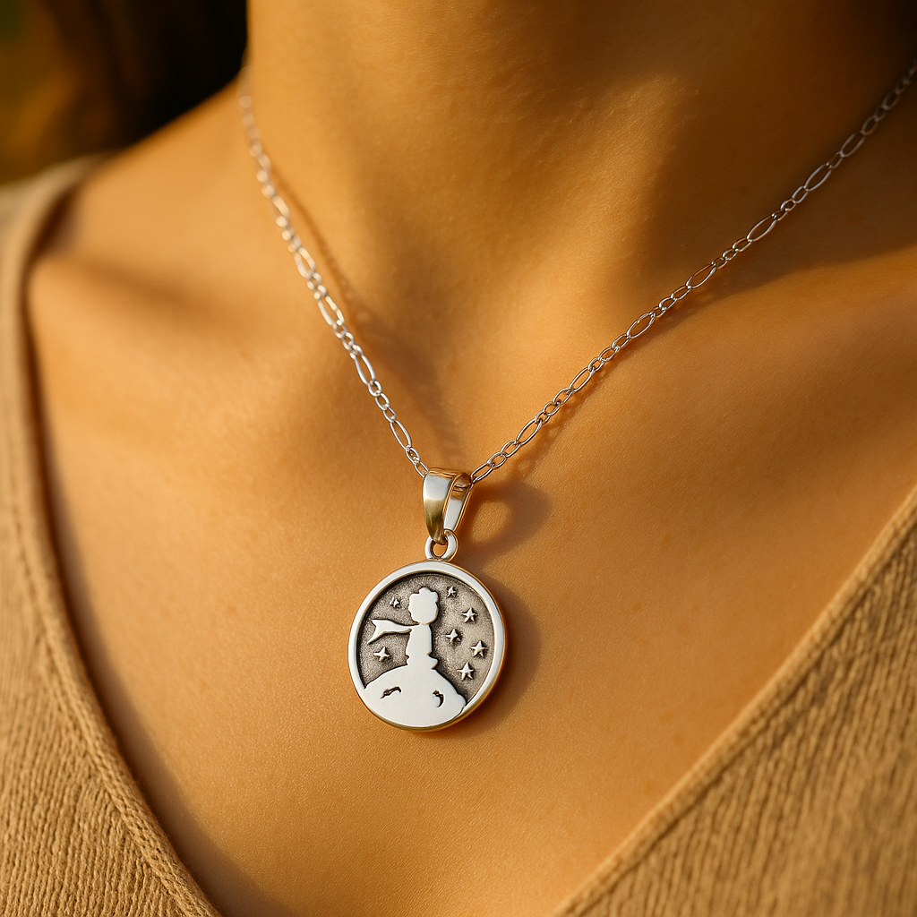 Collar del Principito en Plata .925 del Cuento "El Principito"