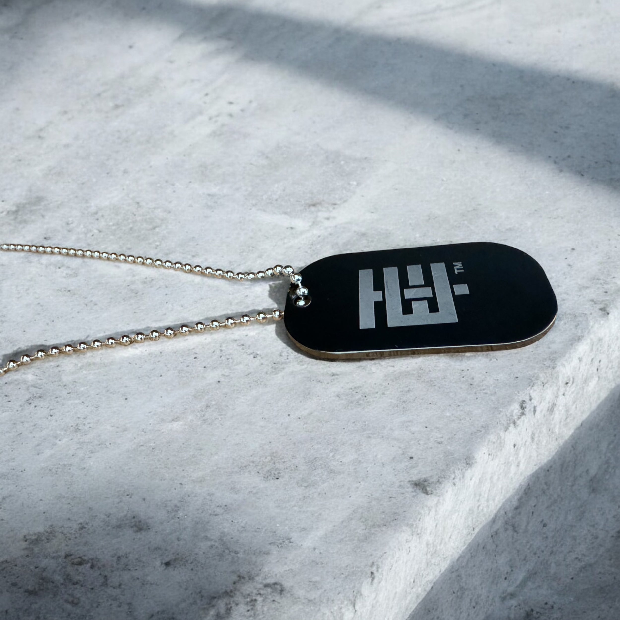 Cadena del Temach - Cadena Negra para Hombre de Acero Inoxidable - Placa Militar y Collar de Soldado - Regalo para Hombre de Joyería