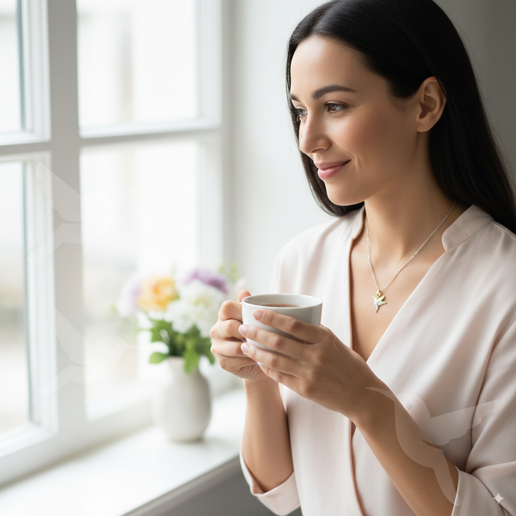 Collar de Colibrí en Plata 925 y Puntas con Baño de Oro 24K