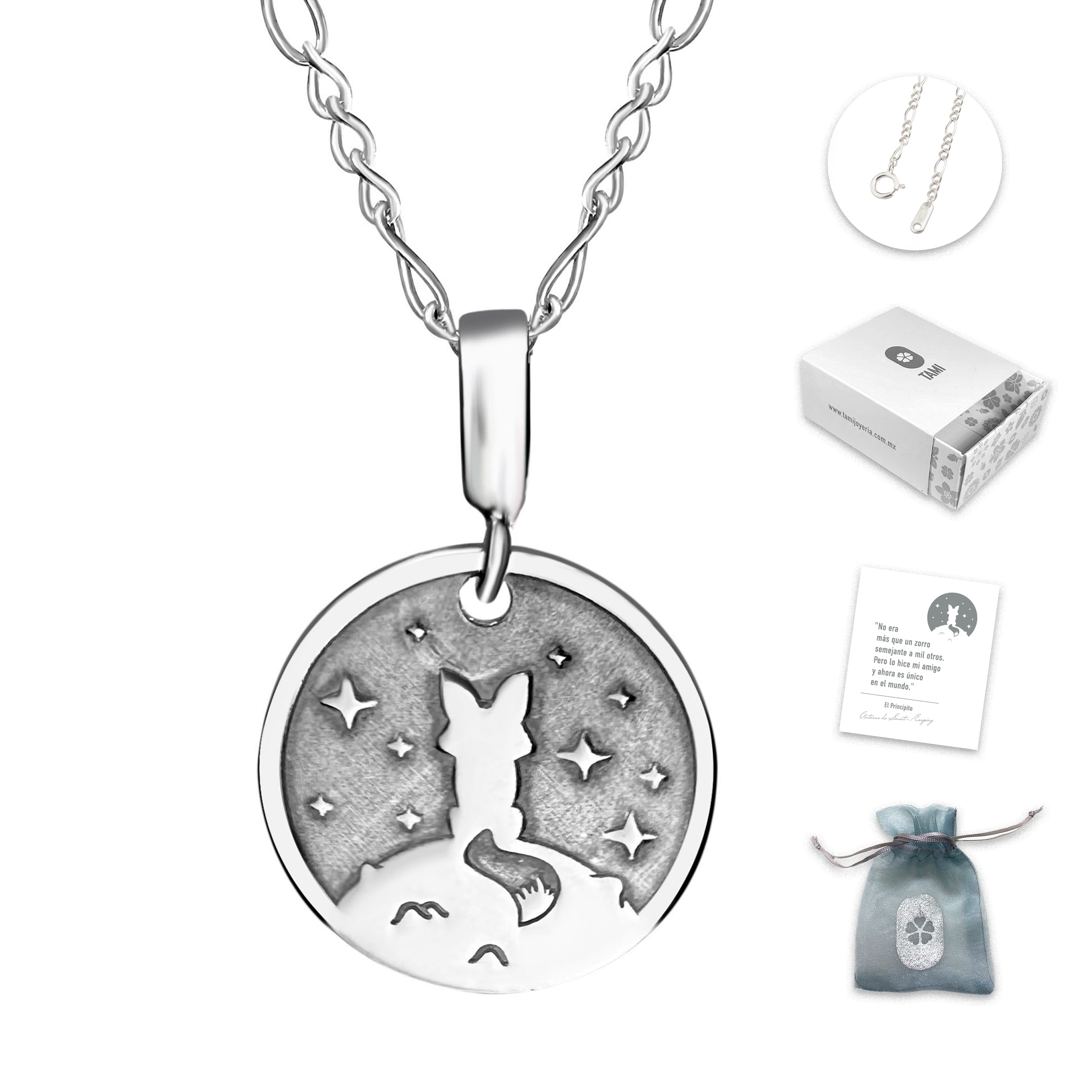 Collar del Zorro del Cuento "El Principito" en Plata .925