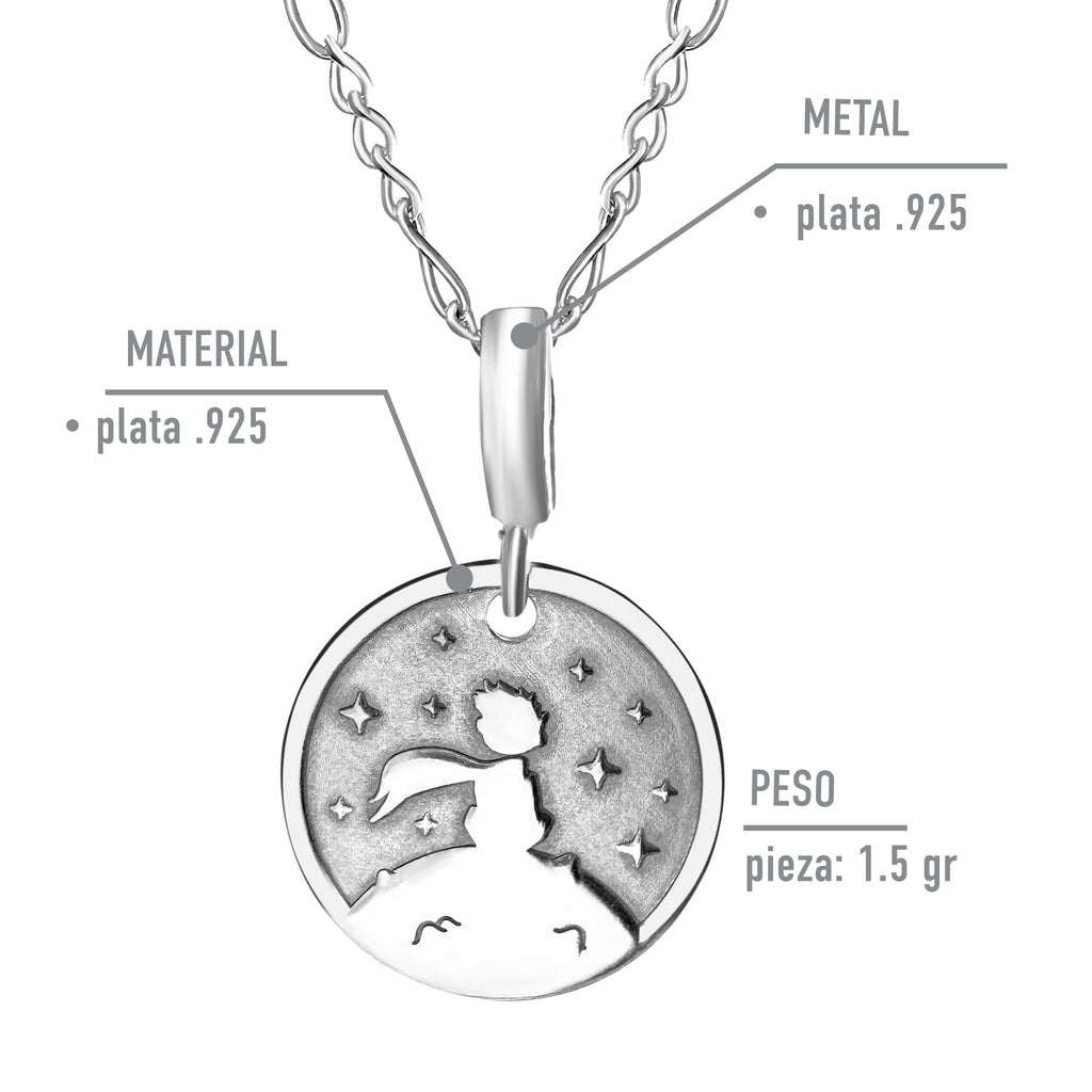 Collar del Principito en Plata .925 del Cuento "El Principito"