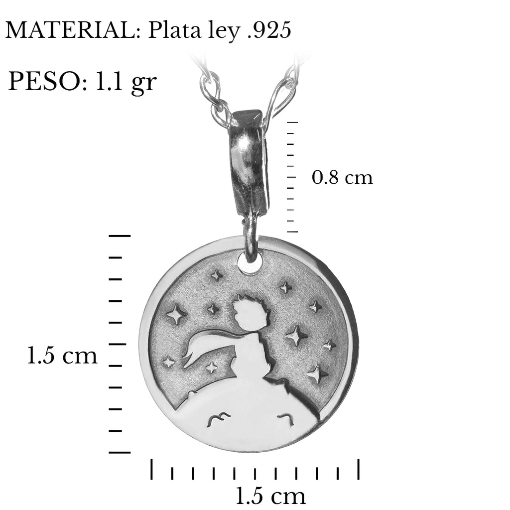 Collar del Principito en Plata .925 del Cuento "El Principito"