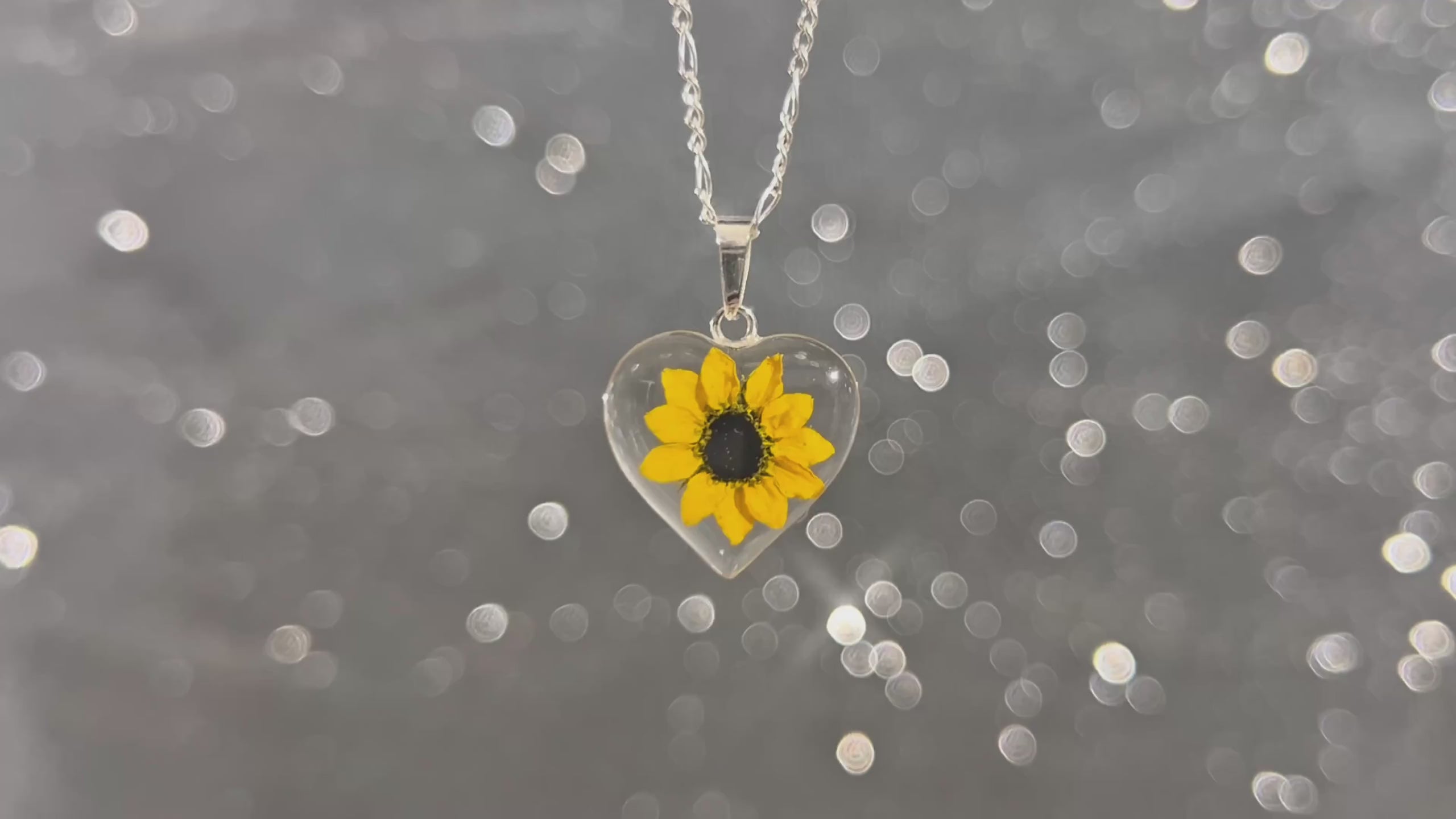 Collar Girasol en Plata con Tarjeta Inspirada en Película Shrek "Tú sí eres bonita"